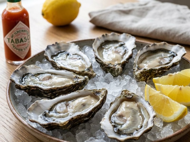 Oysters with lemon