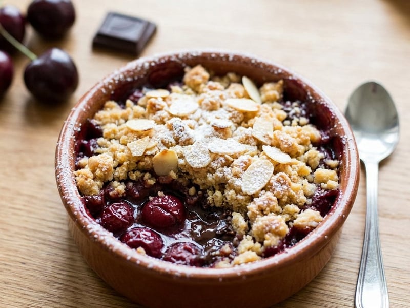 Višňový crumble