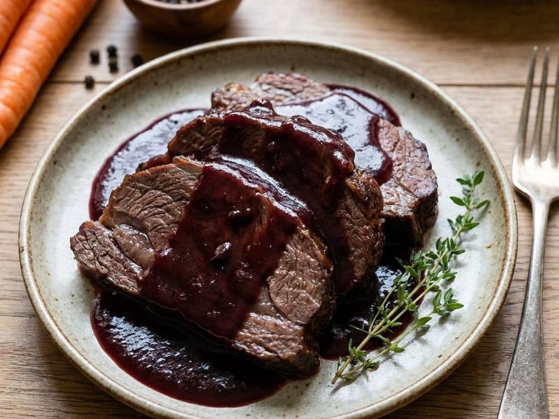 Beef blade in wine