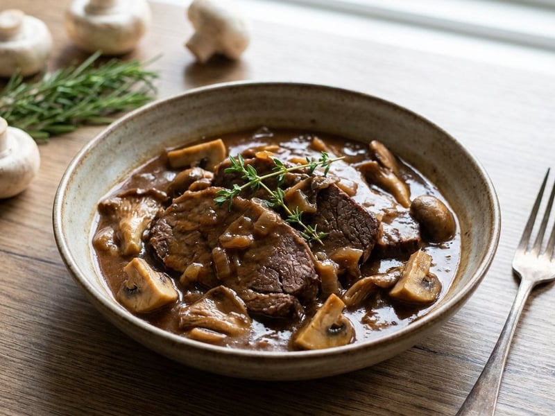 Braised Beef with Mushrooms