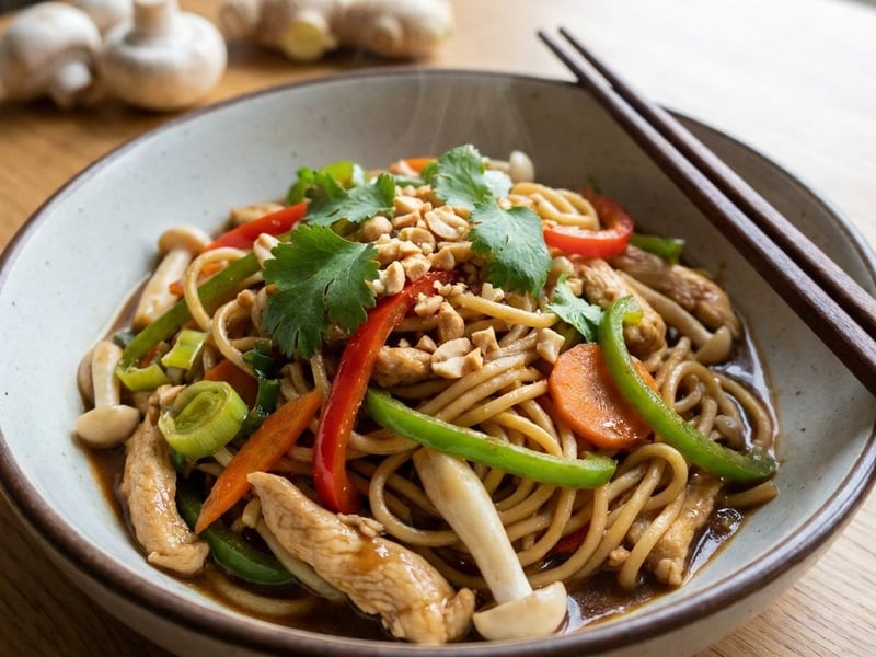 Fried Noodles with Chicken