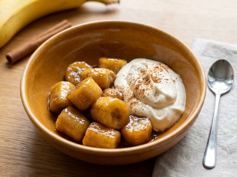 Bananas with Rum Mascarpone