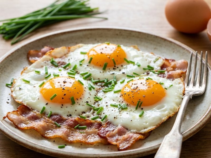 Fried Eggs with Bacon