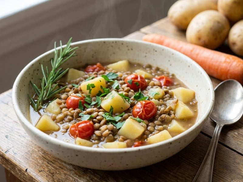 Lentils with Potatoes