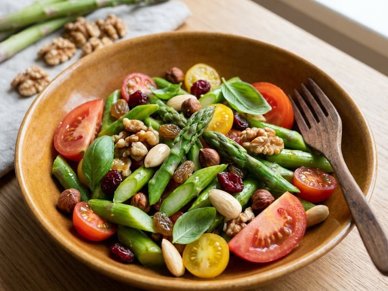 Asparagus, Tomato, and Nut Salad