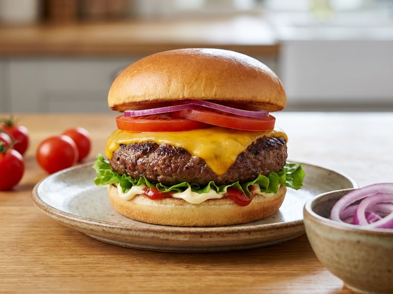 Hovězí cheeseburger