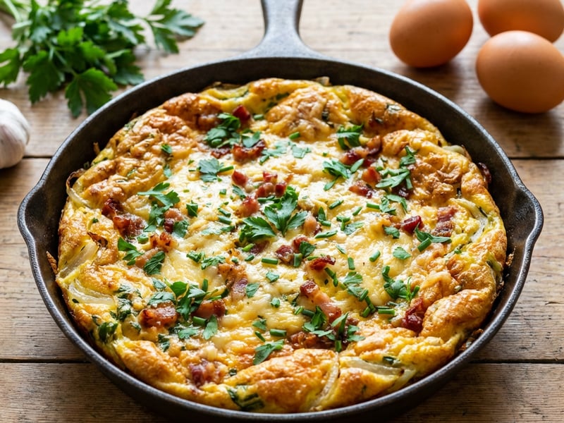 Herb Frittata with Bacon