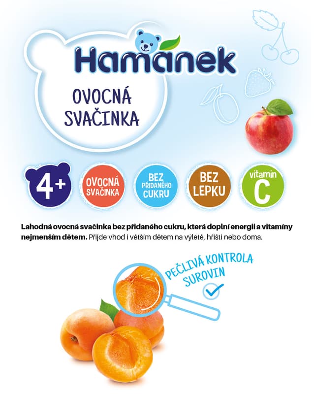 Hamánek Unsweetend fruit snack apricot