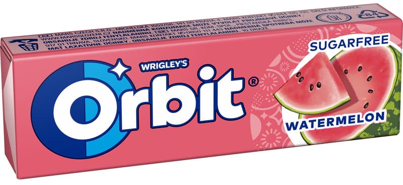 Wrigley's Orbit Žvýkačky bez cukru s melounovou příchutí