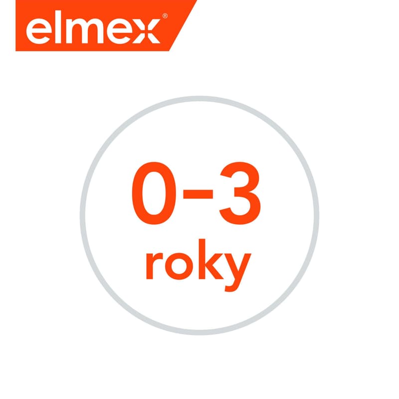 elmex Kids cvičný dětský zubní kartáček pro děti ve věku 0–3 let