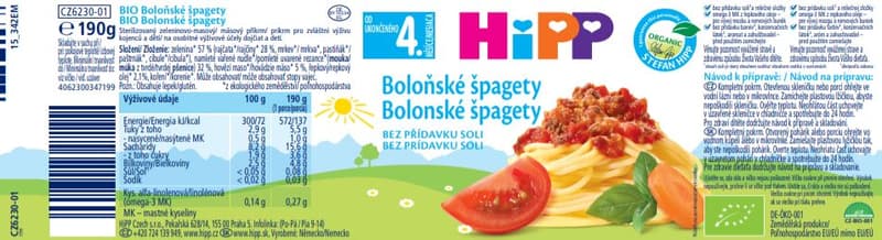 HiPP BIO Spaghetti in bolognese sauce