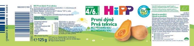 HiPP BIO Zeleninový příkrm První dýně