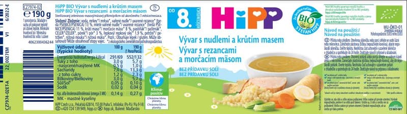 HiPP BIO Broth with noodles and turkey meat
