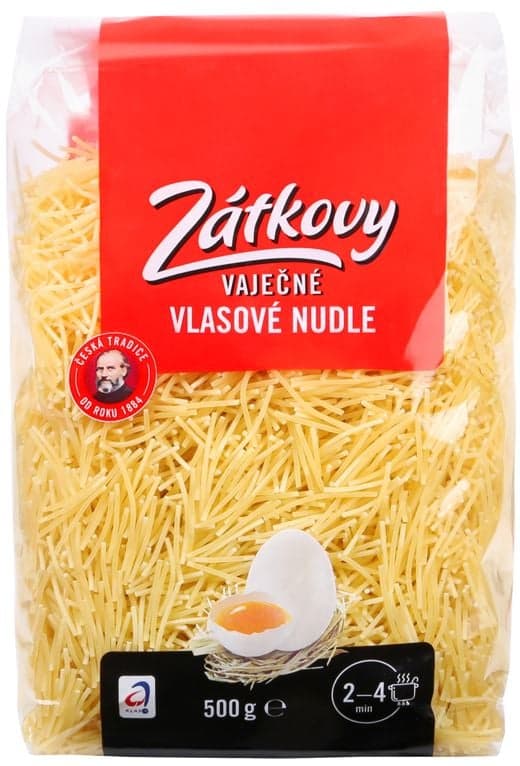 Zátkovy těstoviny Nudle vlasové vaječné