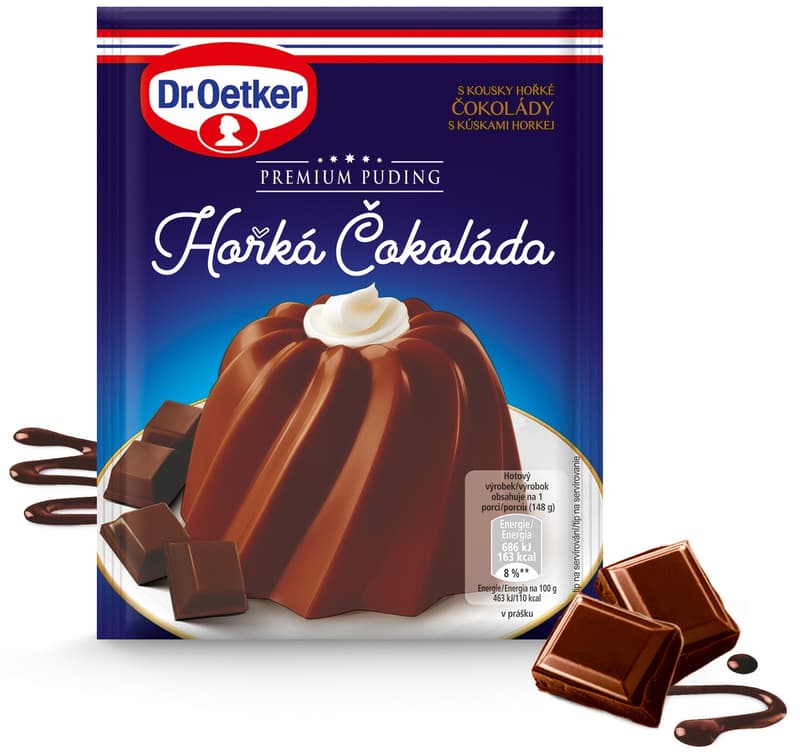 Dr.Oetker Premium puding Hořká čokoláda