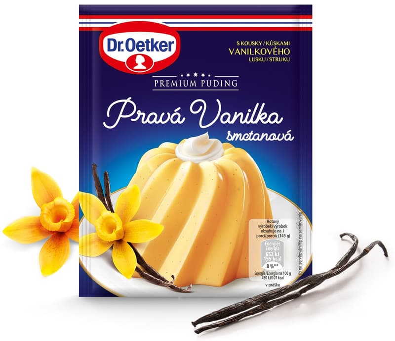 Dr.Oetker Premium puding Pravá vanilka smetanová