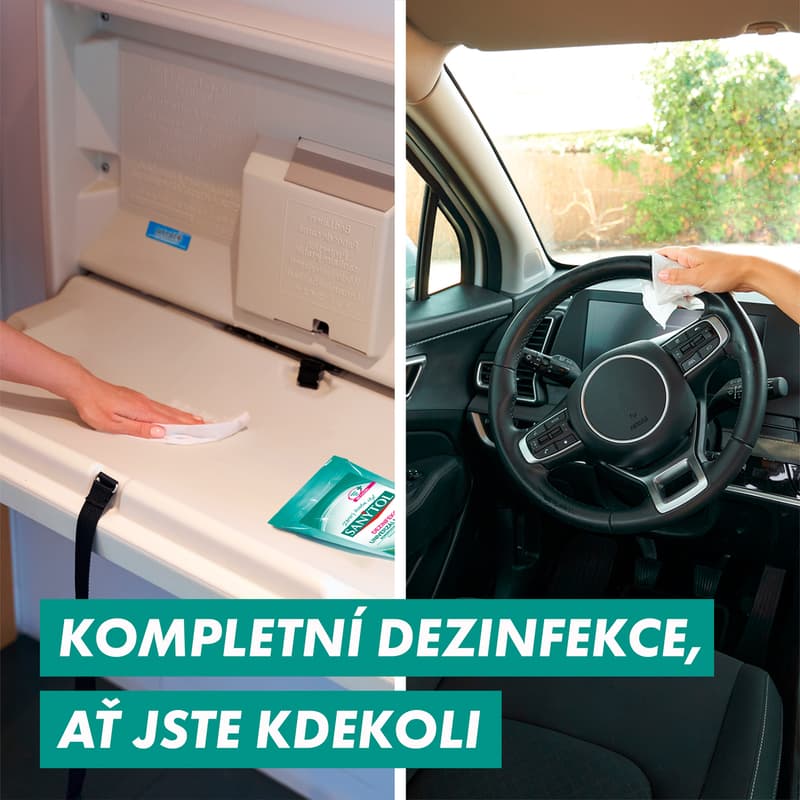 Sanytol Dezinfekce jednorázové čistící utěrky s vůní eukalyptu