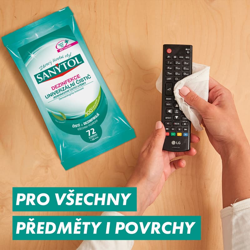 Sanytol Dezinfekce jednorázové čistící utěrky s vůní eukalyptu
