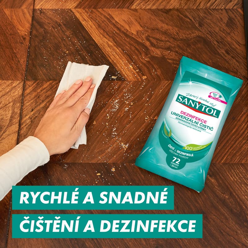 Sanytol Dezinfekce jednorázové čistící utěrky s vůní eukalyptu
