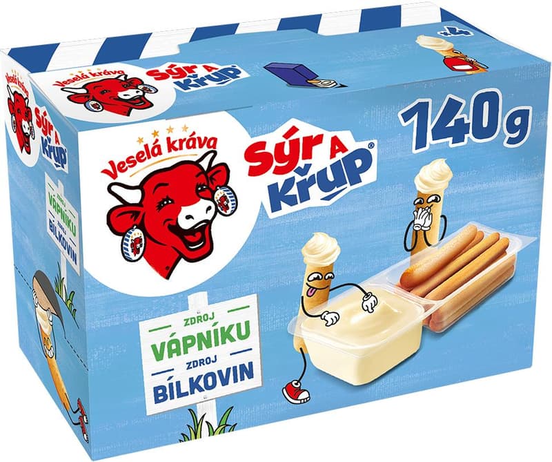 Veselá Kráva Sýr a křup 4×35 g