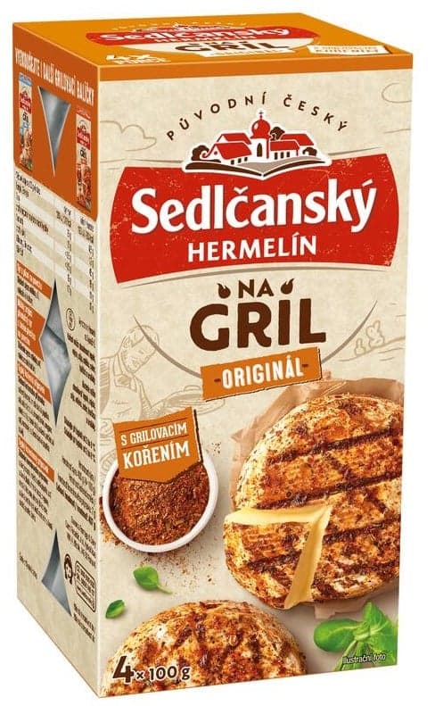 Sedlčanský Hermelín for grill with grill spices, 4 pcs