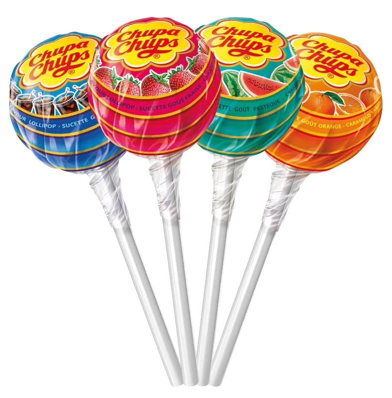 Chupa Chups lollipop with fruit flavor mix