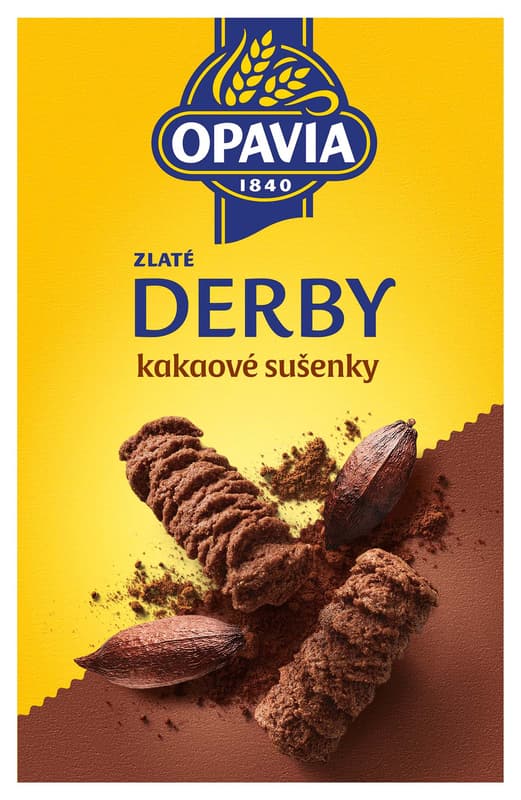 Opavia sušenky Zlaté Derby kakaové