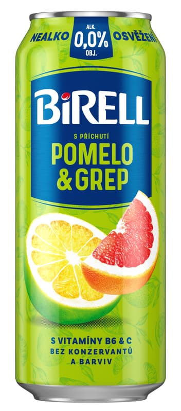 Birell 0.0 Pomelo & Grep nealkoholické pivo 6×0,5 l plech