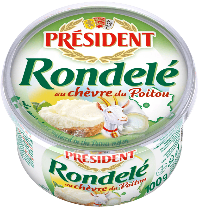 President Rondele with goat cheese