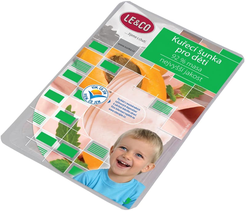 LE&CO Chicken ham for children of the highest quality, sliced
