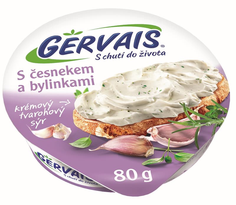 Gervais Original krémový tvarohový sýr s česnekem a bylinkami