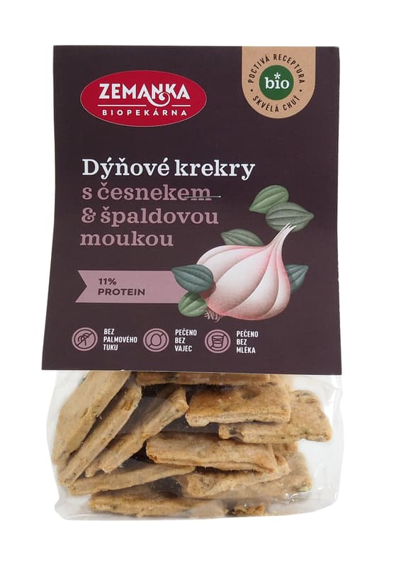 Zemanka BIO Pumpkin crackers with spelled and garlic