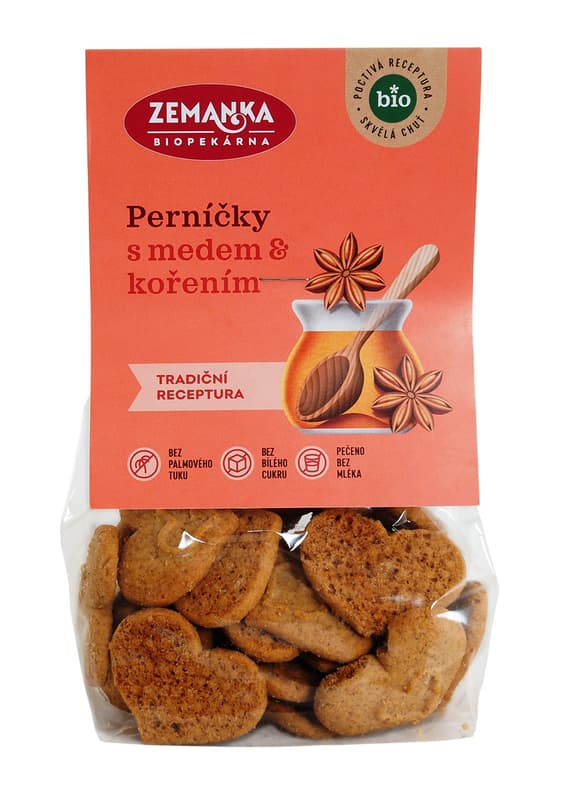 Biopekárna Zemanka BIO Perníčky s medem