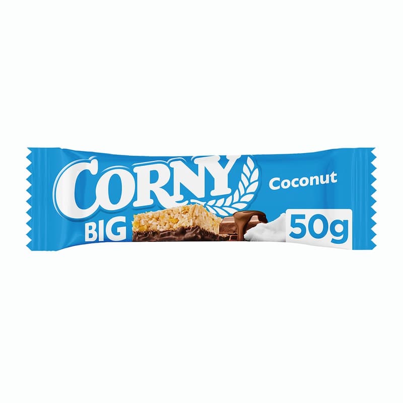 Corny Big cereal bar with coconut in milk chocolate