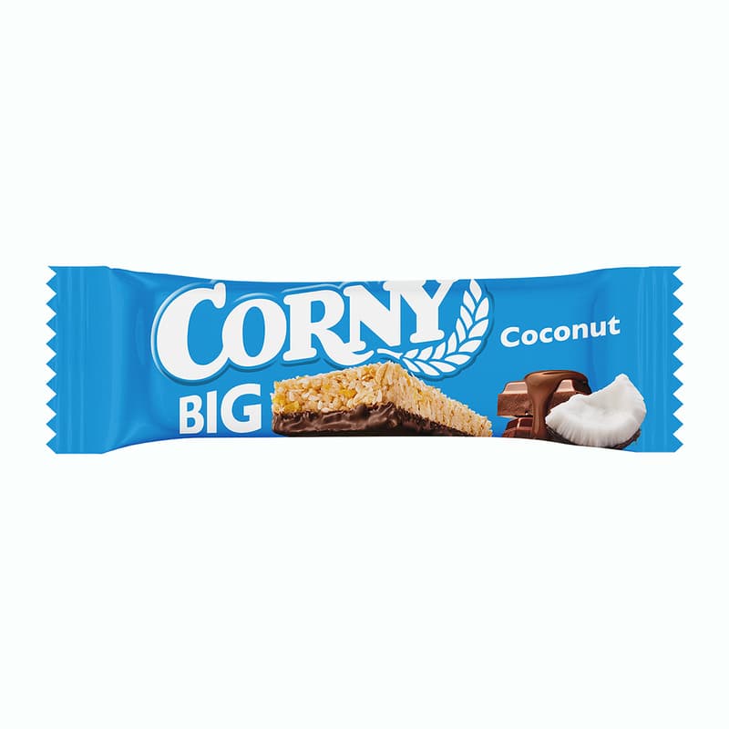 Corny Big cereal bar with coconut in milk chocolate