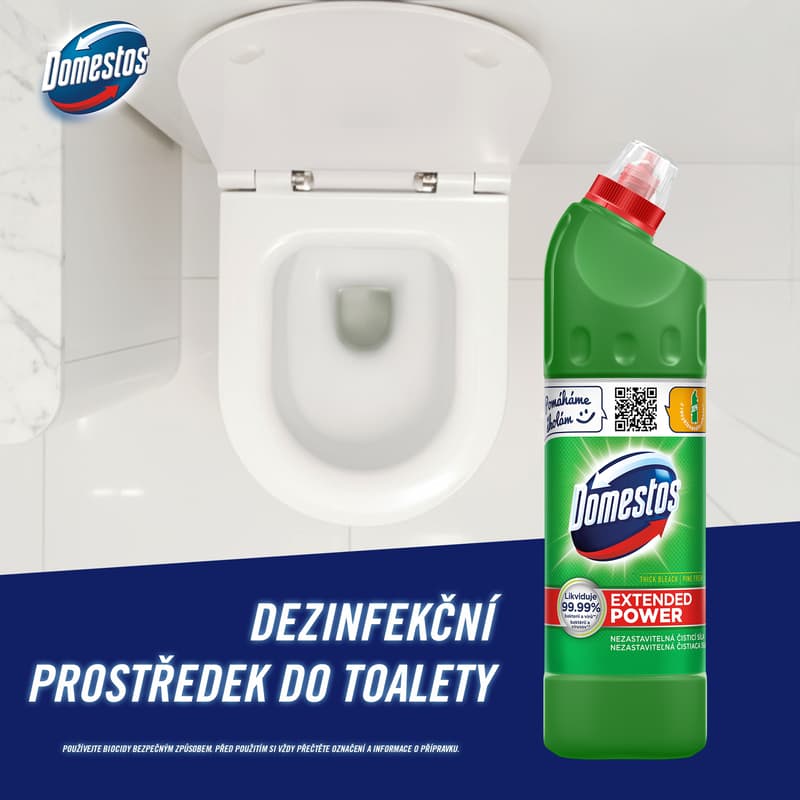 Domestos Pine liquid toilet disinfectant and cleaning agent