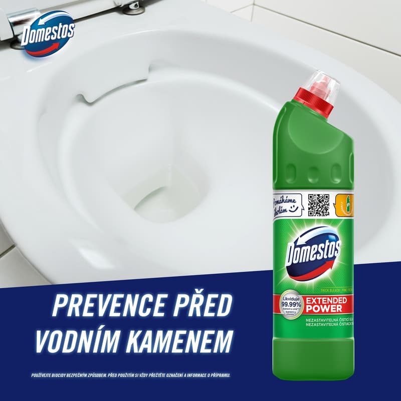 Domestos Pine liquid toilet disinfectant and cleaning agent
