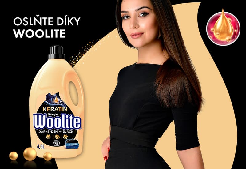 Woolite Darks, Denim, Black speciální prací prostředek (3,6 l)