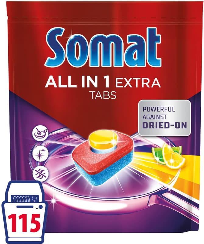 Somat All in 1 Extra Lemon&Lime Dishwasher tablets 115 WL