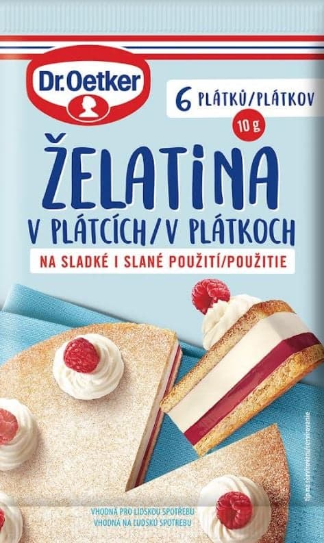 Dr.Oetker Gelatin in slices 6 pcs