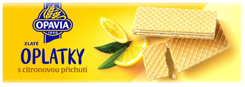 Opavia Gold Wafers with lemon flavor