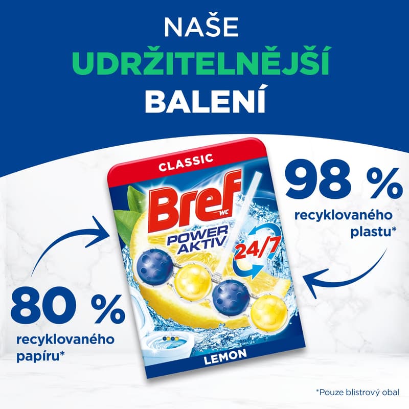 Bref Power Aktiv Lemon WC blok
