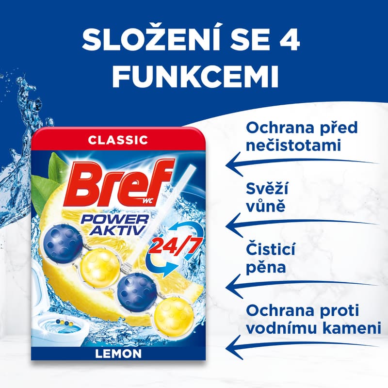 Bref Power Aktiv Lemon WC blok