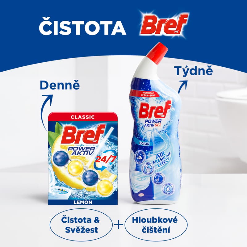 Bref Power Aktiv Lemon WC blok