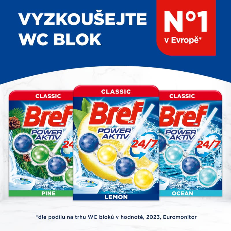 Bref Power Aktiv Lemon WC blok