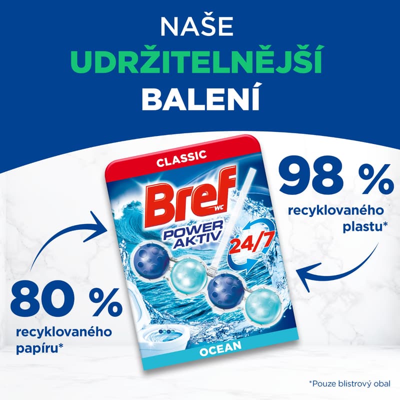 Bref Power Aktiv Ocean WC blok