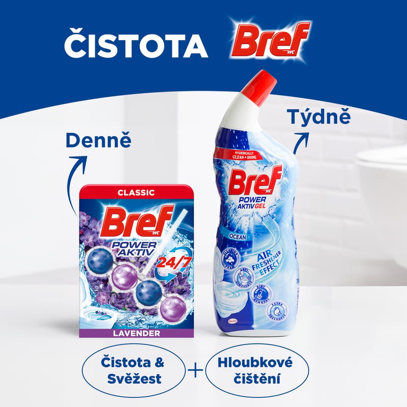 Bref Power Aktiv Levandule WC blok
