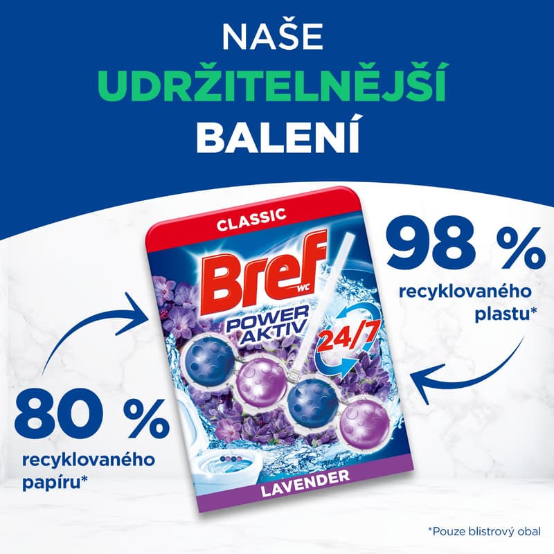 Bref Power Aktiv Levandule WC blok