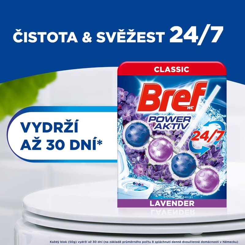 Bref Power Aktiv Levandule WC blok