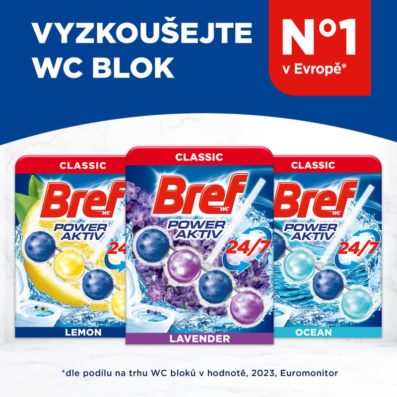 Bref Power Aktiv Levandule WC blok